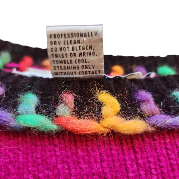 80's Vintage Richard and Company Art Deco Pop Art Style Sweater Women's L - Picture 3 of 4